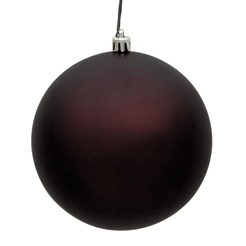 Vickerman 483114-4" Burgundy Matte Ball Christmas Tree Ornament (6 pack) (N591065DMV) image number 0
