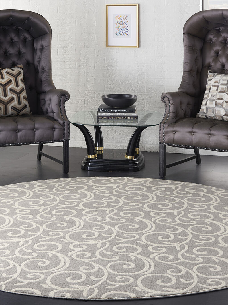 Grafix GRF19 Gray 8'6" x 12' Rug