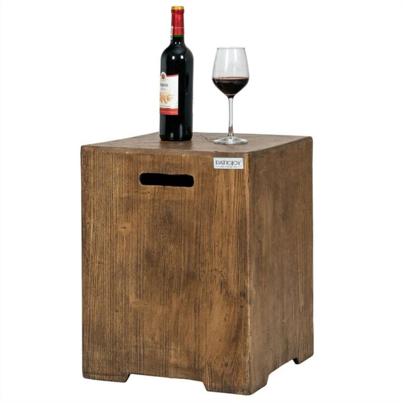 Hivvago 16 Inch Outdoor Hideaway Table Cover for Standard 20 LBS Propane Tank-B