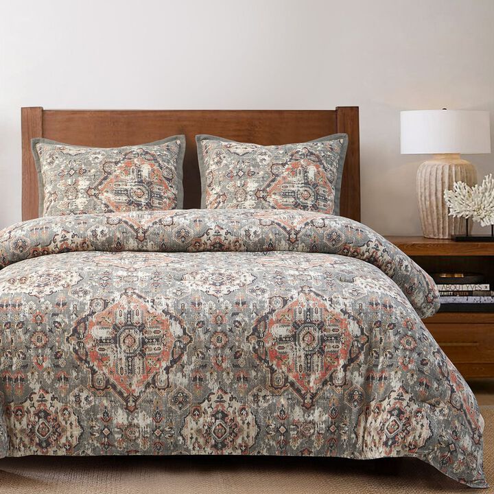 Carmen Kilim Taupe Twin Comforter Set