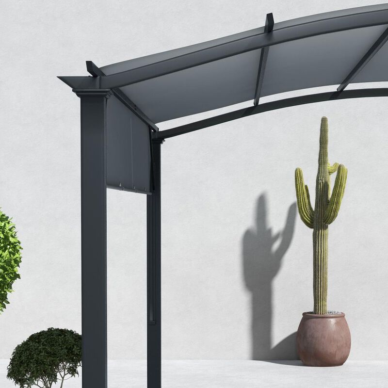 Hivvago Retractable 11' x 11' Outdoor Canopy Pergola image number 7