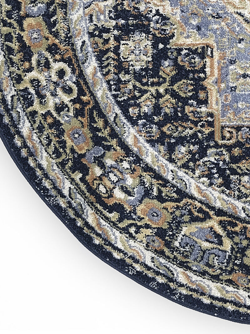 Nourison Essentials Persian NRE07 Navy 6' x Round Rug