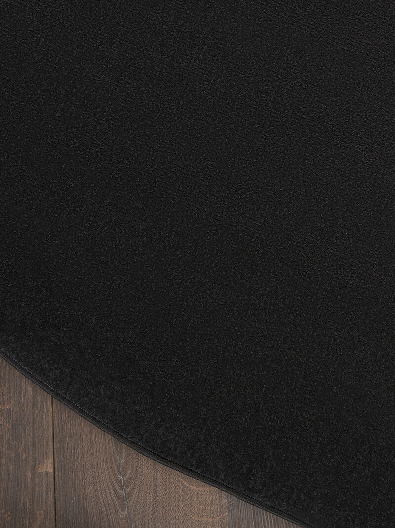 Nourison Essentials NRE01 Black 4' x Round Rug image number 3