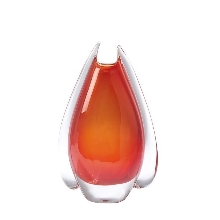 Fin Vase- Orange Medium