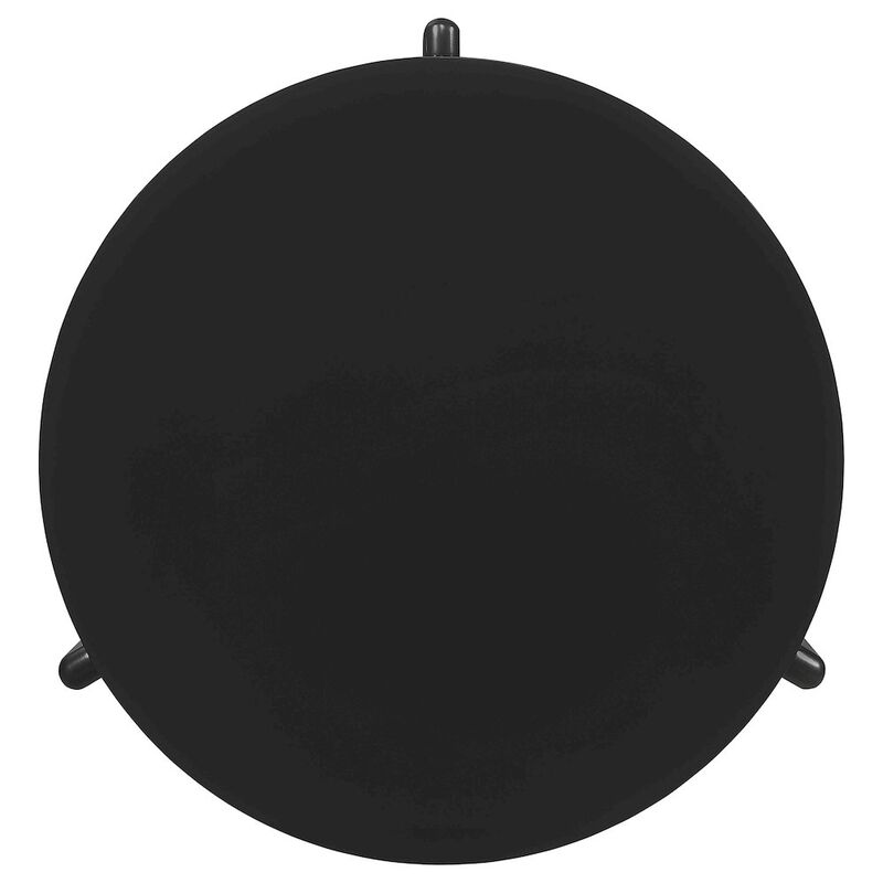 Plethoria Home Black Round Coffee Table
