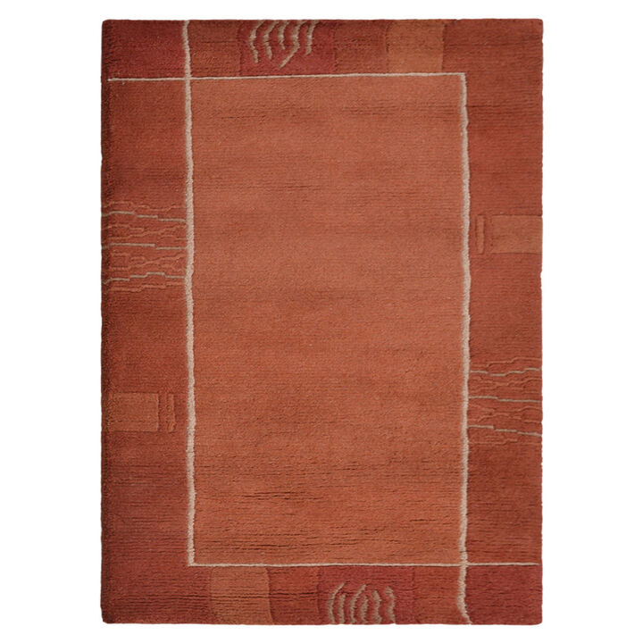Rugsotic Carpets Hand Knotted Tibbati Wool Size Area Rug Contemporary Size T00206