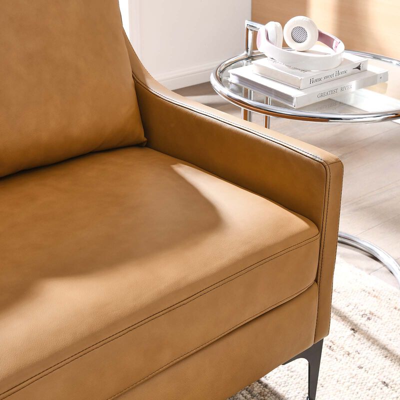 Corland Leather Loveseat Brown image number 6
