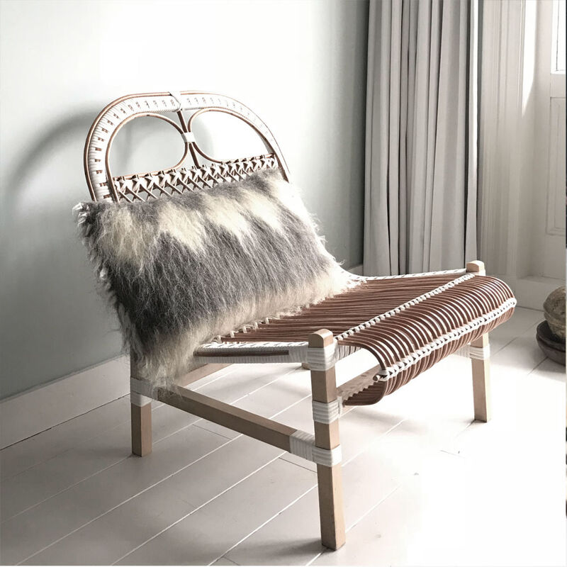 Diamond rectangle cushion grey image number 1