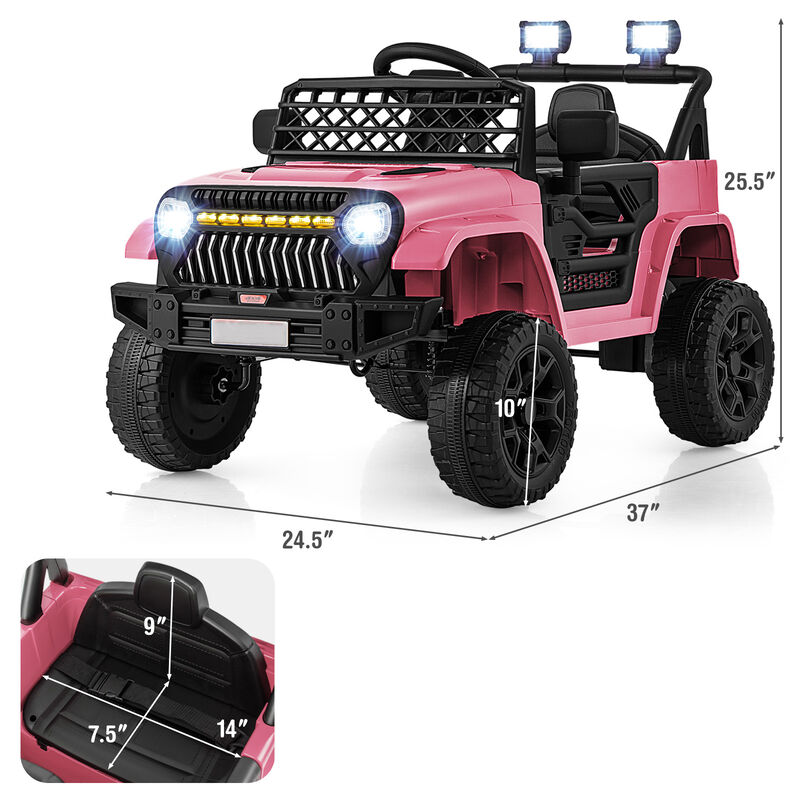 Kids 12V Ride On Truck Car with Music Player and Remote Control image number 2
