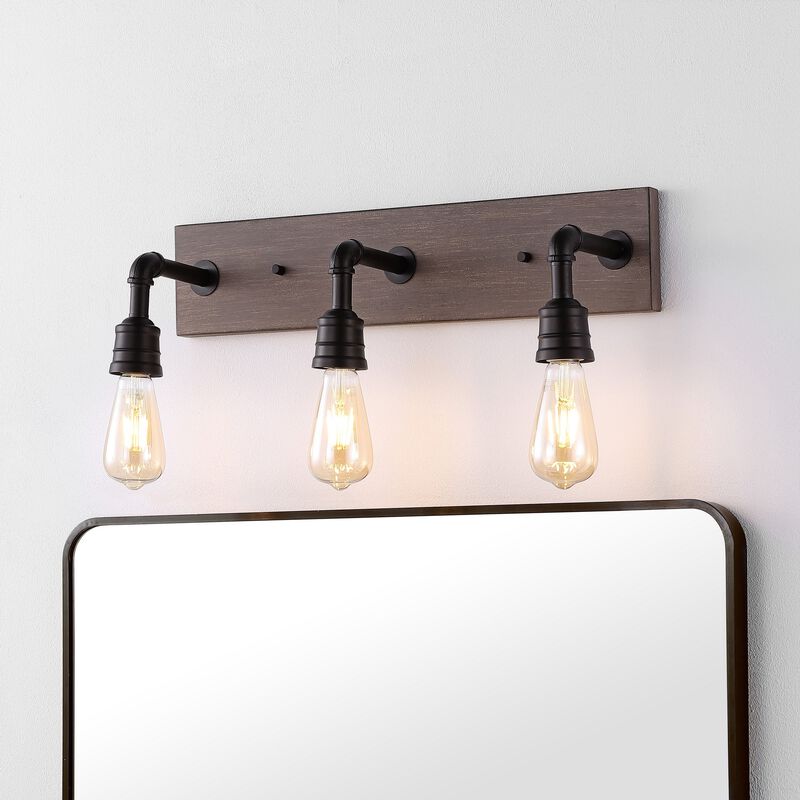 Corbett 3-Light Rustic Farmhouse Iron LED Vanity