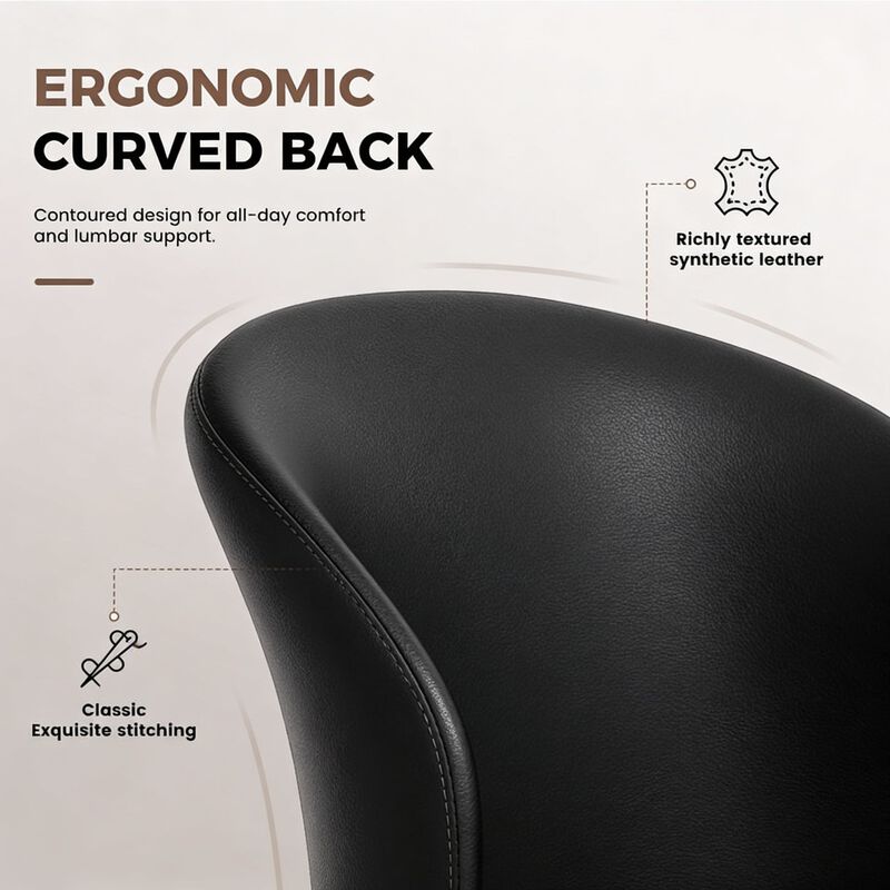 Modern PU Leather Dining Chair Set of 4 image number 5