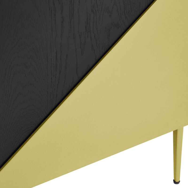 Modway EEI-6146-BLK-GLD Alchemist 72" TV Stand, Black Gold image number 6