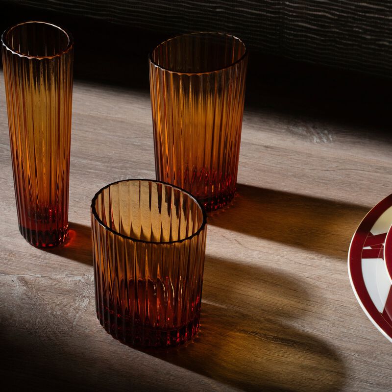 Wine Glasses NASTRI GLASS Amber Set of 6, H 3.35" image number 2