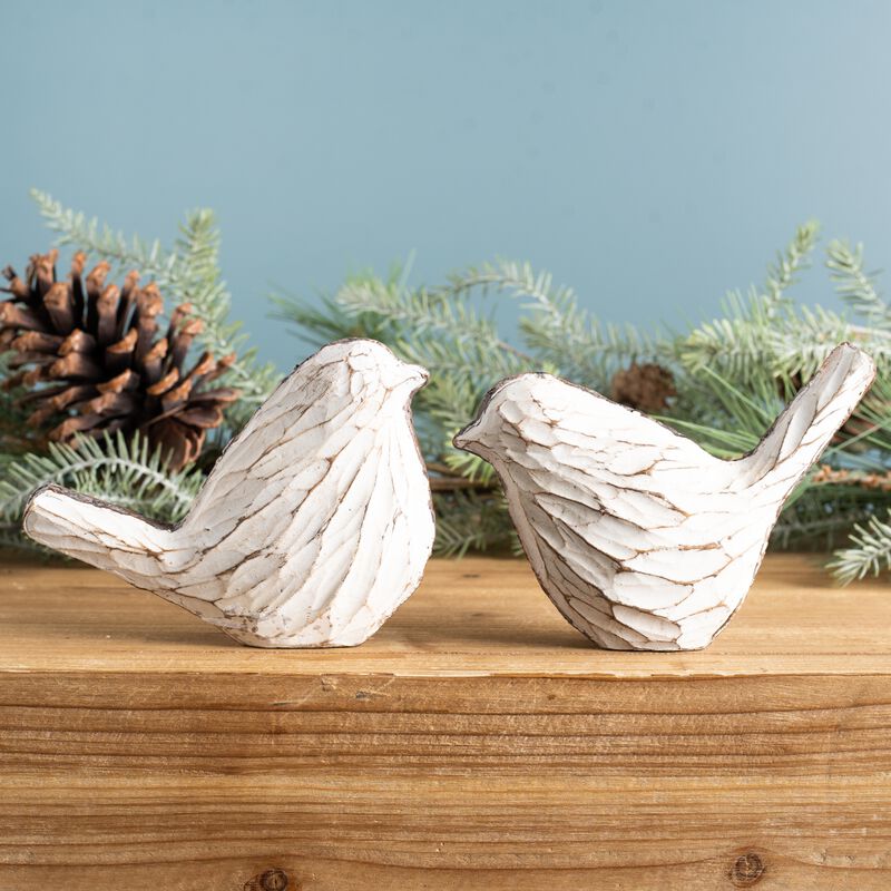 Bird Figurine Decorative Accent for Home or Garden Decor (Set of 4)