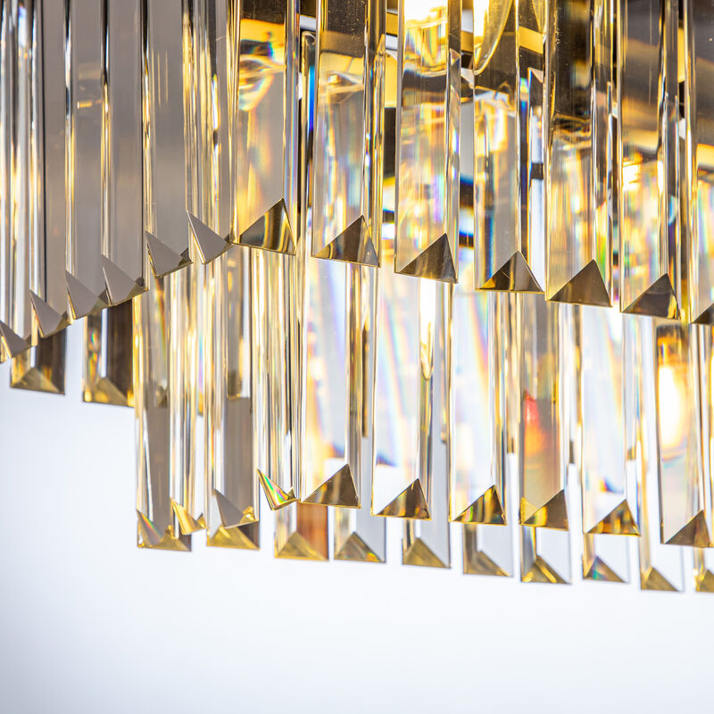 12-Light Modern Fringe Crystal Chandelier for Dining Room with Crystal Accents image number 4