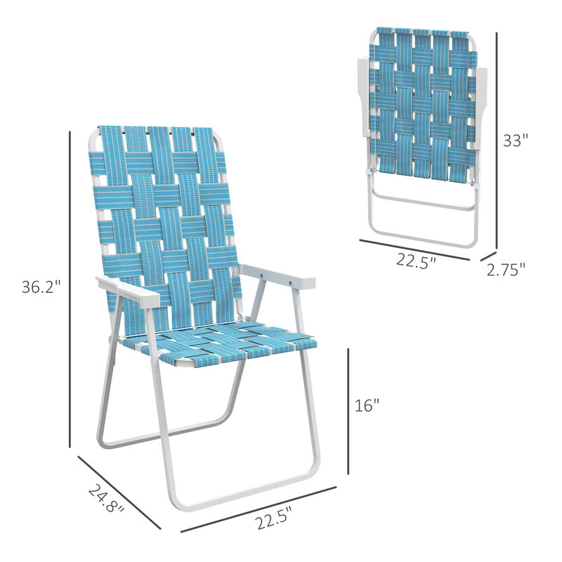 Hivvago 2-Person Patio and Garden Folding Chair Set image number 2
