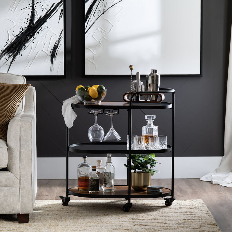 3 Shelf Bar Cart Server image number 1
