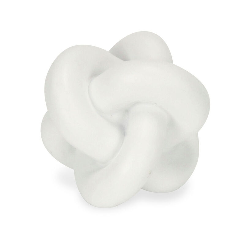 HomeRoots 5" White Resin Knot Tabletop Sculpture image number 3
