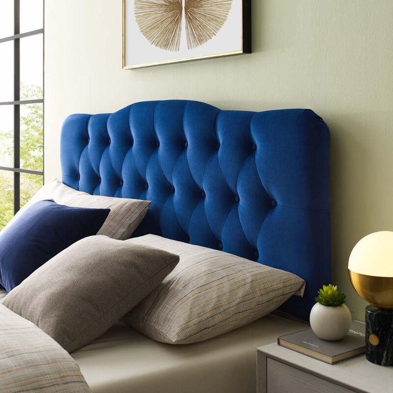 Annabel Queen Diamond Tufted Performance Velvet Headboard image number 6