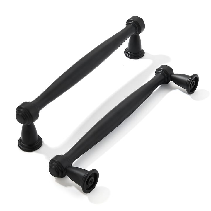 khtumeware 10 Pack 5 Inch(128mm) Matte Black Cabinet Pulls, Black Kitchen Cabinet Handles Kitchen Cabinet Hardware for Cupboard