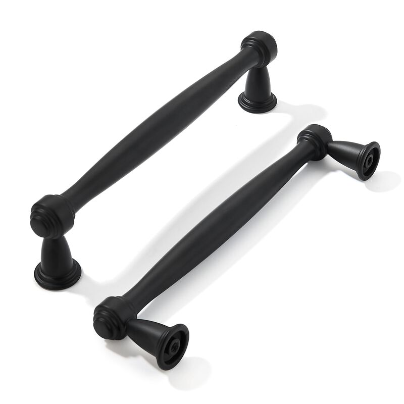 khtumeware 10 Pack 5 Inch(128mm) Matte Black Cabinet Pulls, Black Kitchen Cabinet Handles Kitchen Cabinet Hardware for Cupboard