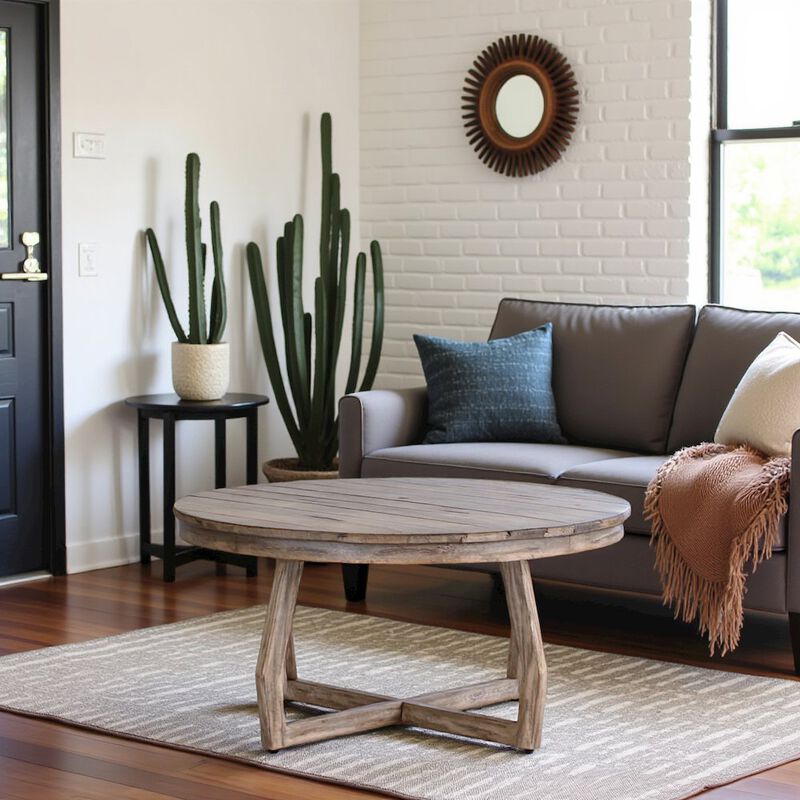 Starlight Canyon Home Gray Poplar Cocktail Table for Living Room, Center Table, Living Room Table