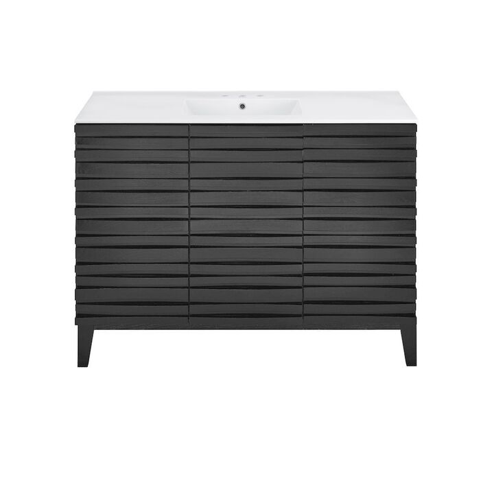Cascade 48 in. Bathroom Vanity with 3-Hole Ceramic Sink Top