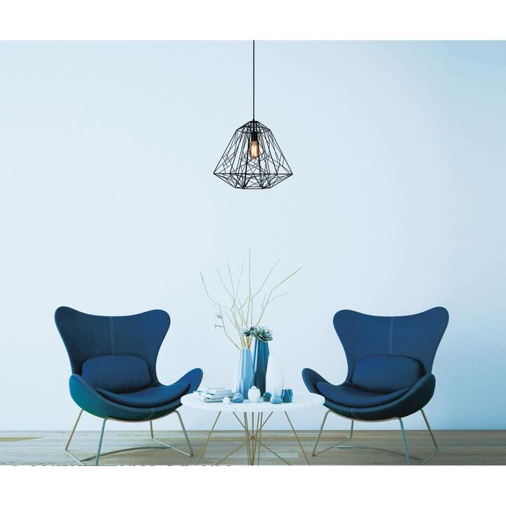 Bagheera 1 Light Down Pendant With Black Finish