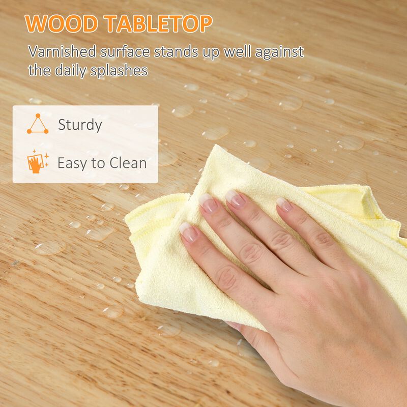 White Rolling Kitchen Island: Wood Top, Shelves, Drawers