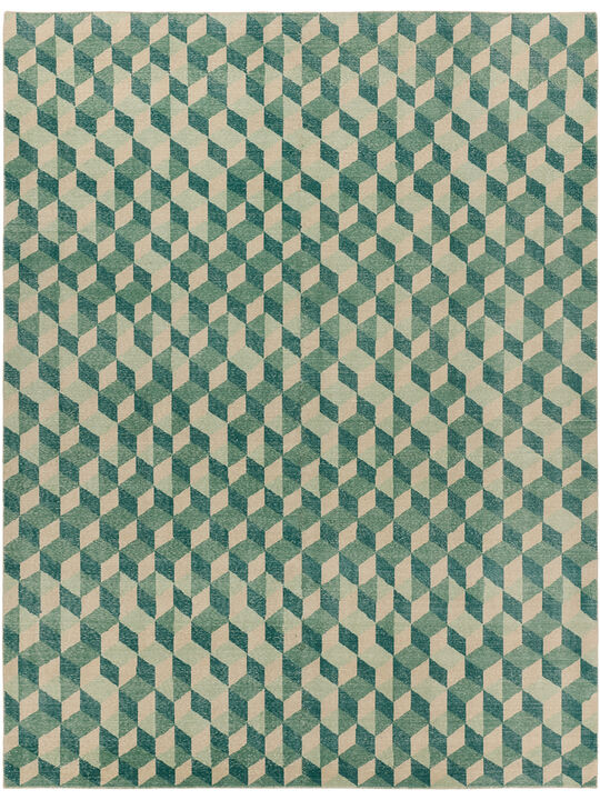 Tessera By Verdehome Matrix Green 10' x 14' Rug