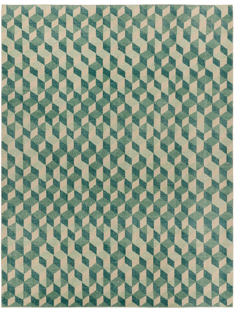 Tessera By Verdehome Matri x Green 6' x 9' Rug