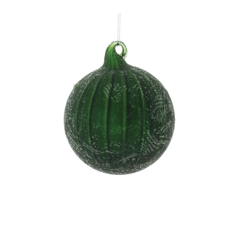 Set of 6 Decorative Glass Ornaments with Beaded Accents for Christmas Display