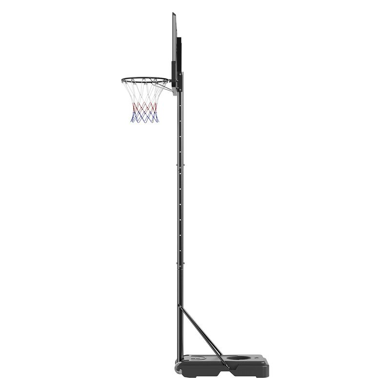 Basketball Hoop System with Fillable Base and Wheels, Adjustable Height for Family Recreation-Black image number 3