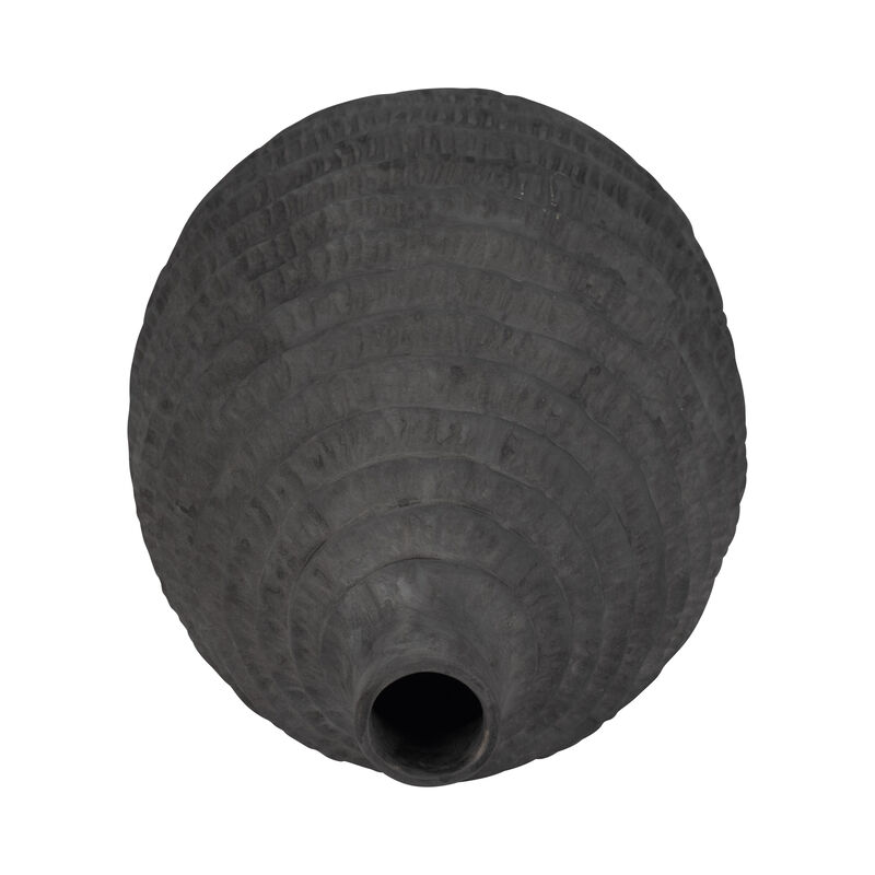 15" Faded Ribbed Bulbous Vase image number 4