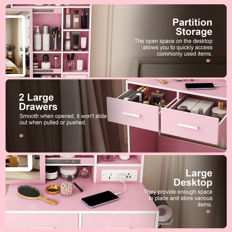 Blagem Small Makeup Vanity Desk with Mirror image number 5