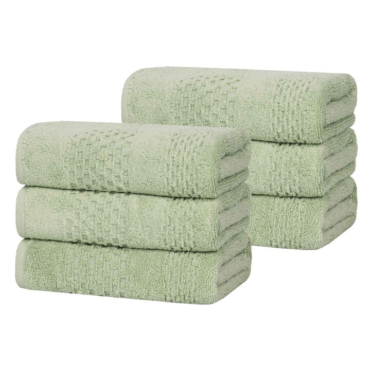 Soft Zero Twist Cotton Waffle Weave Hand Towel Set 6 Pack