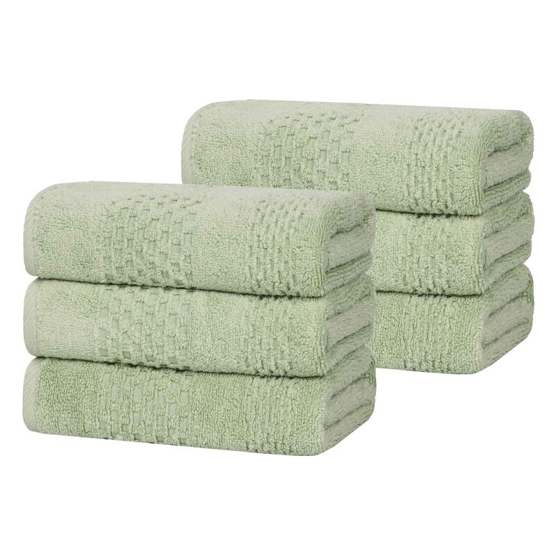 Soft Zero Twist Cotton Waffle Weave Hand Towel Set 6 Pack image number 0