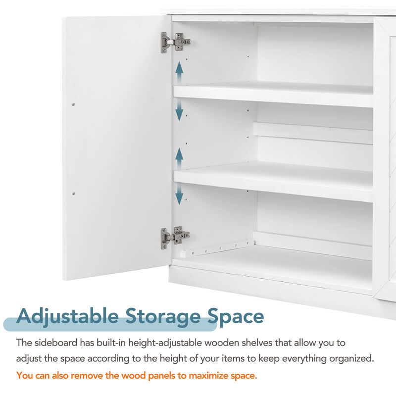 Merax  Large Storage Space Storage Sideboard Buffet Cabinet