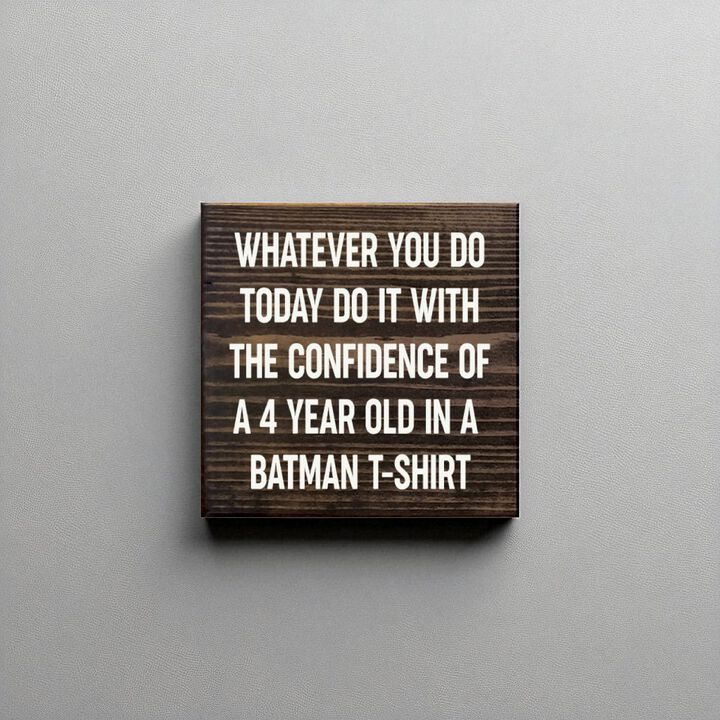 Do It With Confidence of a 4 Year Old Funny Wood Sign Wall Decor