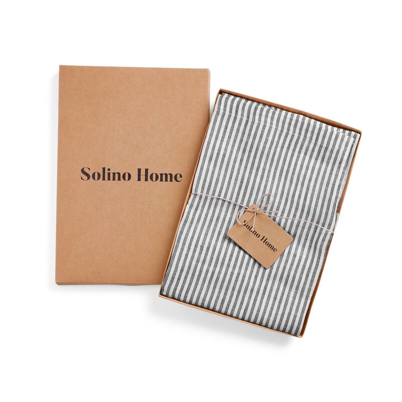 Solino Home 100% Pure Linen Apron - Linen Full Midi Apron image number 3