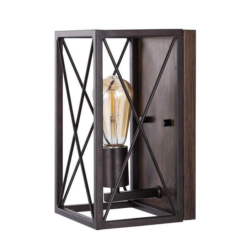 Norris 1-Light Farmhouse Rustic Iron LED Sconce