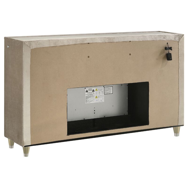 Maren Wide Dresser, 8 Drawers, LED Flame box, Velvet image number 3