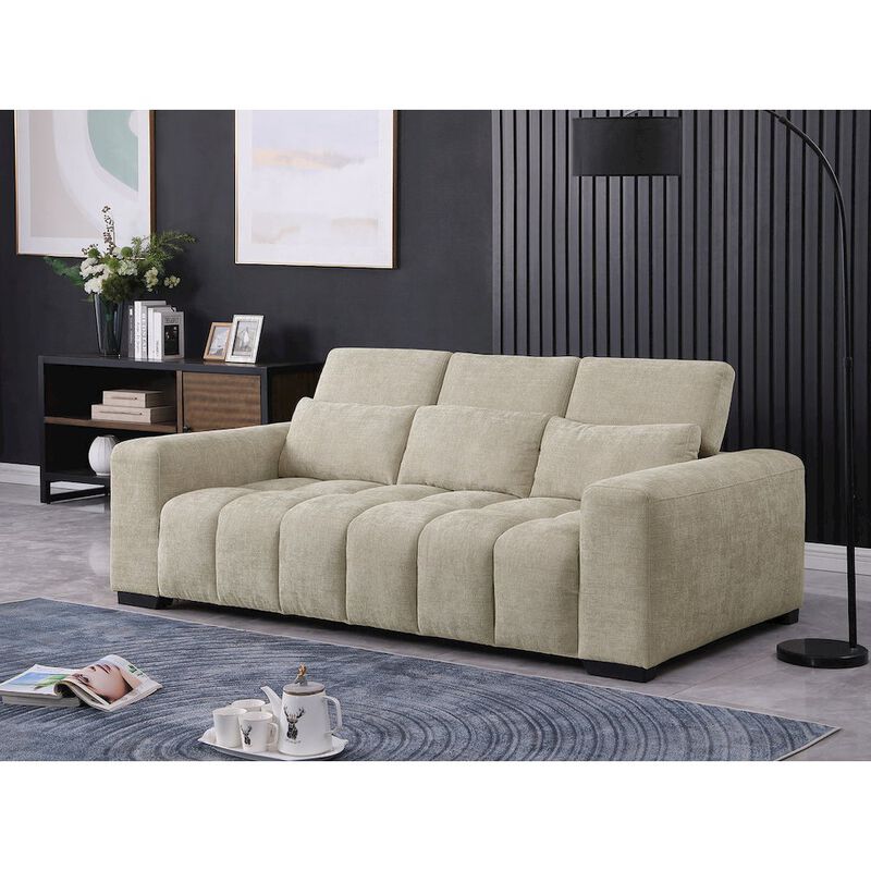 Best Quality Furniture 3 Seater Sofa In Beige With Adjustable Back