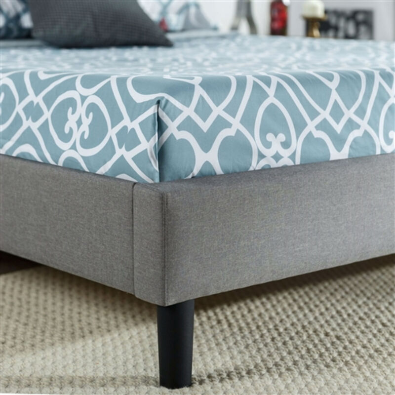 Upholstered Platform Bed with Classic Button Tufted Headboard