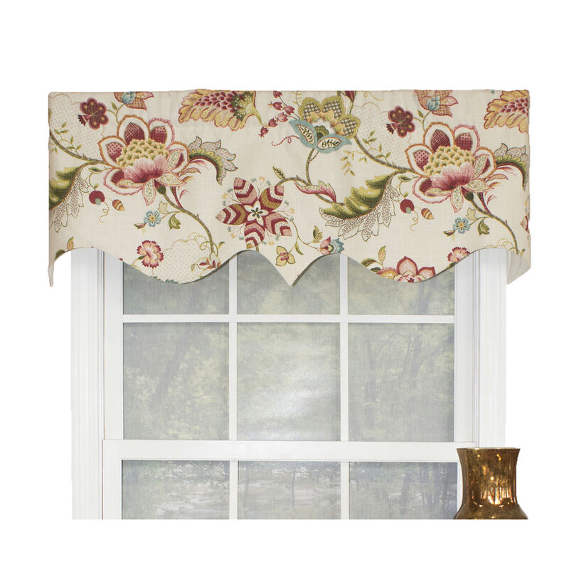 Ophelia Regal Style 3" Rod Pocket Valance 50" x 17" Multicolor by RLF Home