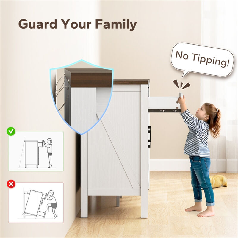 Modern Wooden Sideboard with Storage, Stylish Console for Dining or Living Room