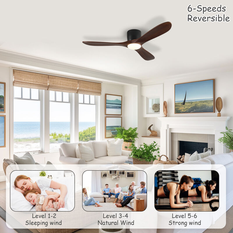 ELEMENT ACE 52-inch Ceiling Fan with Light and Remote Control for Energy Efficient Airflow image number 3