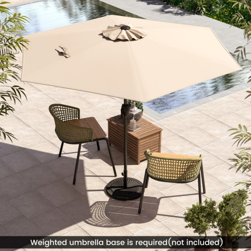 7.5 feet Outdoor Patio Heavy Duty Market Umbrella with Push Button Tilt image number 2