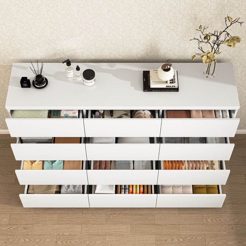 Flemwu 12 Drawers Double Dresser image number 3