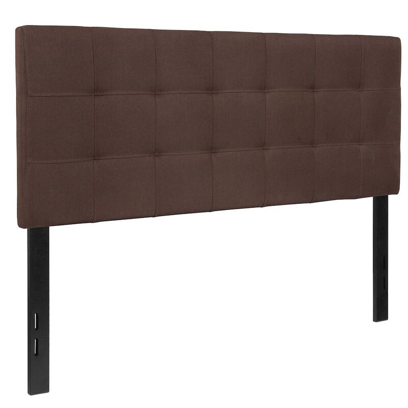 Flash Furniture Tufted Upholstered Full Size Headboard in Dark Brown Fabric image number 0